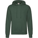 Bluza Klasyczna Bawełniana z Kapturem F421 - Bottle Green