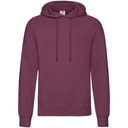 Bluza Klasyczna Bawełniana z Kapturem F421 - Burgundy
