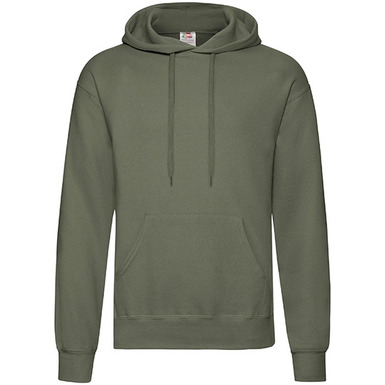 Bluza Klasyczna Bawelniana z Kapturem F421 - Classic Olive