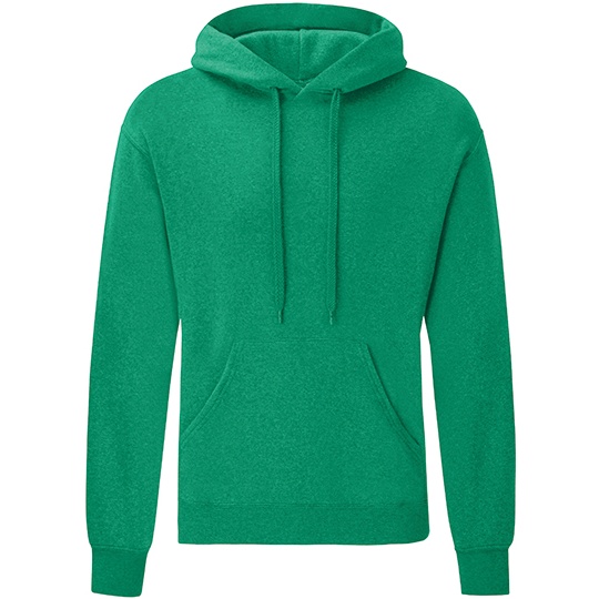 Bluza Klasyczna Bawełniana z Kapturem F421 - Heather Green