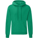 Bluza Klasyczna Bawełniana z Kapturem F421 - Heather Green
