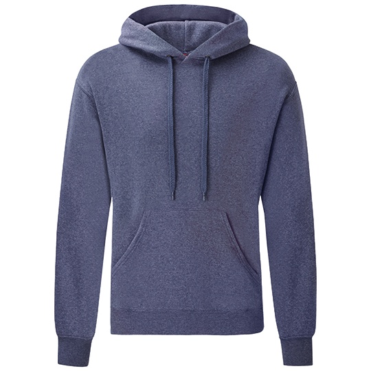 Bluza Klasyczna Bawelniana z Kapturem F421 - Heather Navy