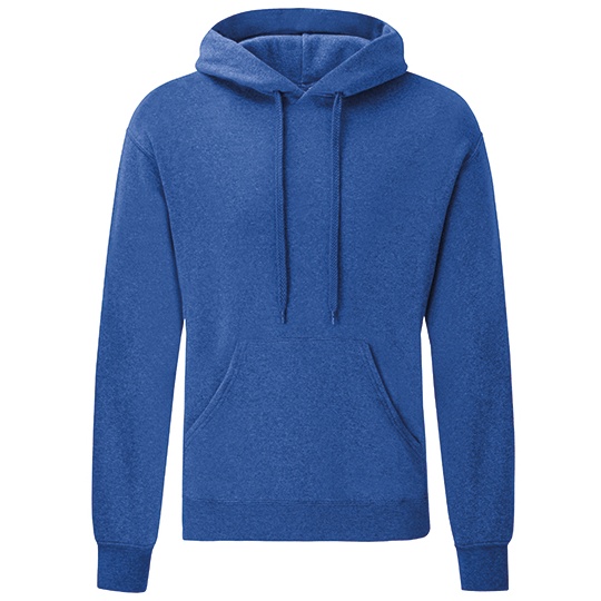 Bluza Klasyczna Bawelniana z Kapturem F421 - Heather Royal