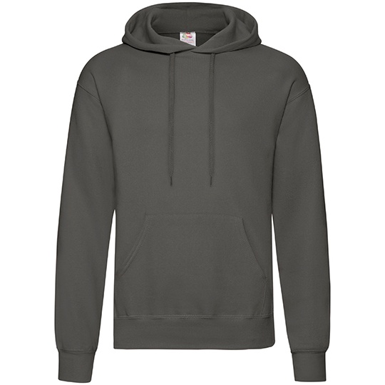 Bluza Klasyczna Bawelniana z Kapturem F421 - Light Graphite (Solid)