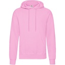 Bluza Klasyczna Bawełniana z Kapturem F421 - Light Pink