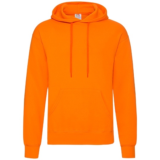 Bluza Klasyczna Bawelniana z Kapturem F421 - Orange