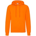 Bluza Klasyczna Bawełniana z Kapturem F421 - Orange
