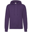 Bluza Klasyczna Bawełniana z Kapturem F421 - Purple