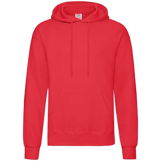 Bluza Klasyczna Bawelniana z Kapturem F421 - Red