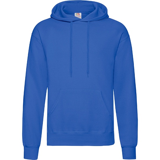 Bluza Klasyczna Bawelniana z Kapturem F421 - Royal Blue