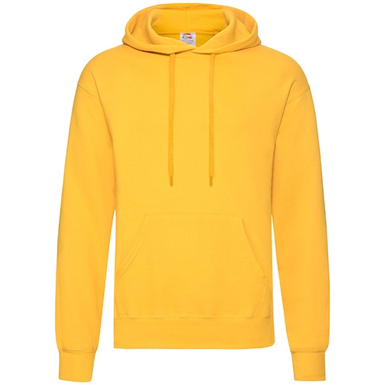 Bluza Klasyczna Bawelniana z Kapturem F421 - Sunflower