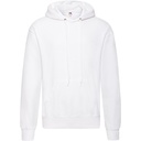Bluza Klasyczna Bawełniana z Kapturem F421 - White