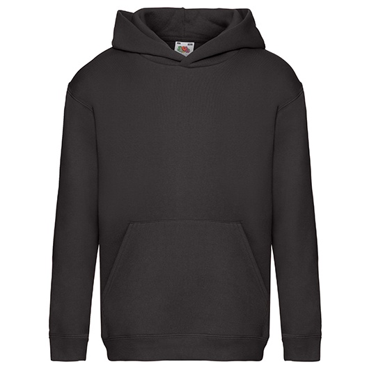 Bluza Dziecieca Klasyczna Bawelniano Poliestrowa z Kapturem F421K - Black