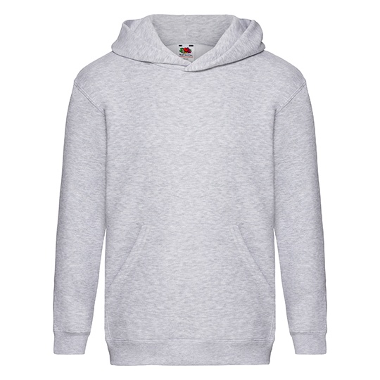 Bluza Dziecieca Klasyczna Bawelniano Poliestrowa z Kapturem F421K - Heather Grey
