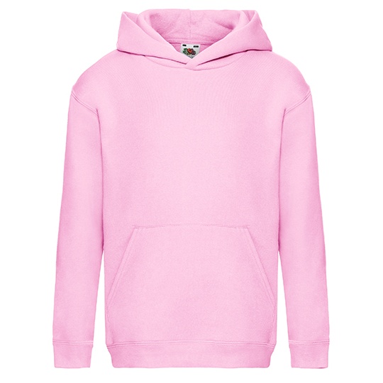 Bluza Dziecięca Klasyczna Bawełniano Poliestrowa z Kapturem F421K - Light Pink