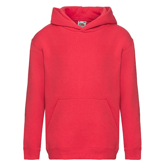 Bluza Dziecieca Klasyczna Bawelniano Poliestrowa z Kapturem F421K - Red