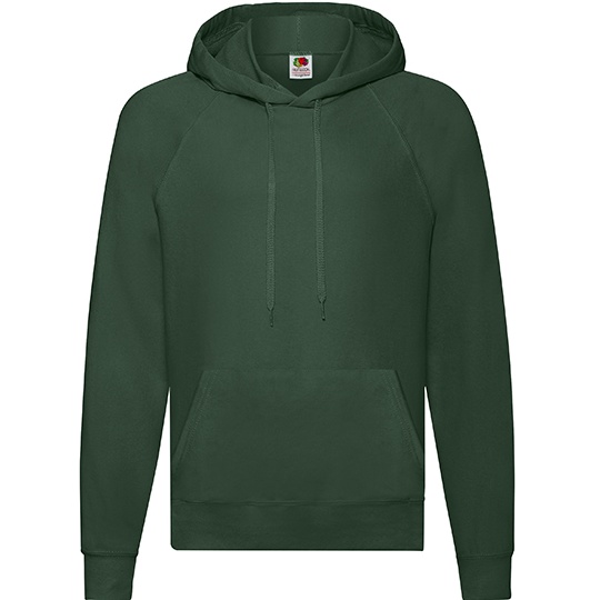 Bluza z kapturem lekka raglanowa F430 - Bottle Green