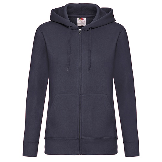 Damska bluza rozpinana z kapturem F440N - Deep Navy