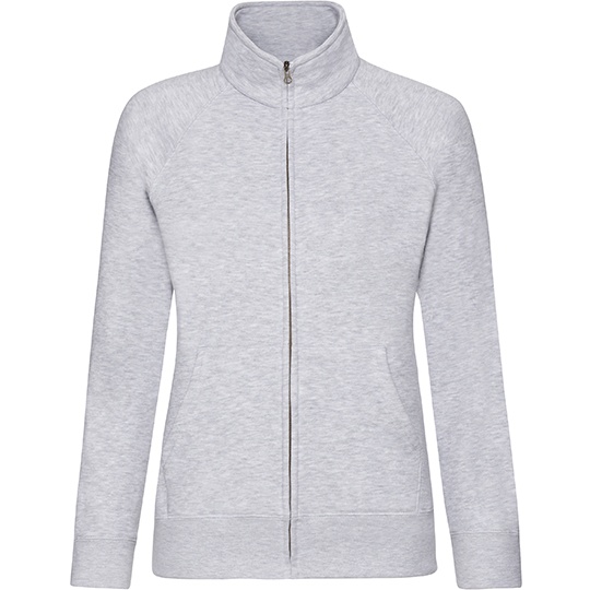 Damska bluza slim na zamek F442N - Heather Grey