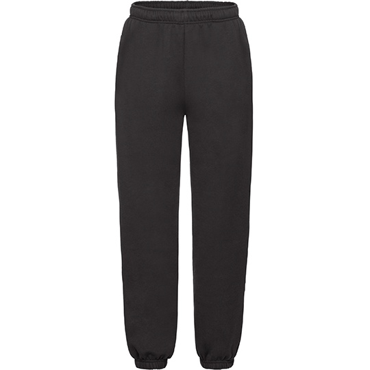 Spodnie Dresowe Klasyczne Bawelniane Poliestrowe F480K - Black