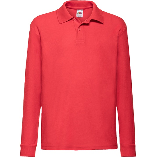 Polo Dziecięce Klasyczne Pika Bawełna Poliester F504K - Red