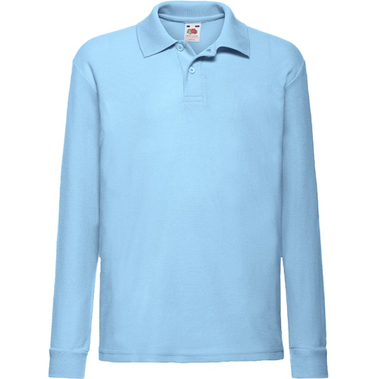 Polo Dziecięce Klasyczne Pika Bawełna Poliester F504K - Sky Blue