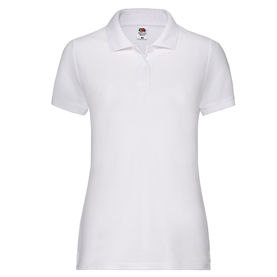 Koszulka Polo Damska Klasyczna Pika F517 - White