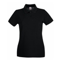 Koszulka Polo Damska Dopasowana Bawełniana Pika F520 - Black
