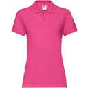 Koszulka Polo Damska Dopasowana Bawełniana Pika F520 - Fuchsia