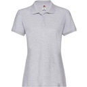 Koszulka Polo Damska Dopasowana Bawełniana Pika F520 - Heather Grey