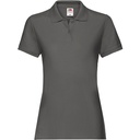 Koszulka Polo Damska Dopasowana Bawełniana Pika F520 - Light Graphite (Solid)