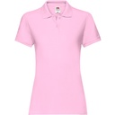 Koszulka Polo Damska Dopasowana Bawełniana Pika F520 - Light Pink