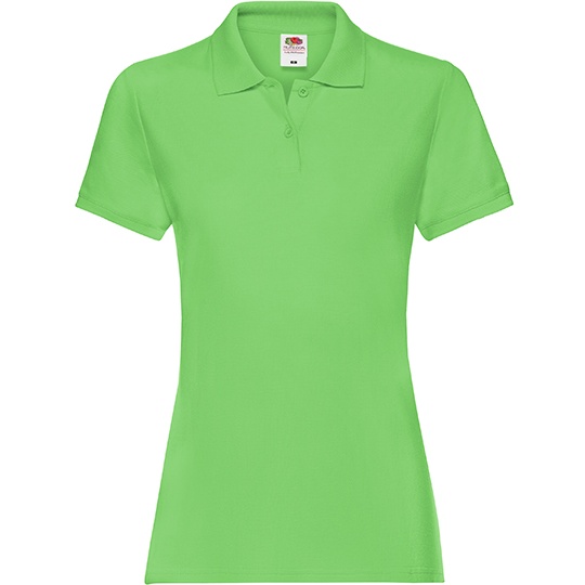 Koszulka Polo Damska Dopasowana Bawelniana Pika F520 - Lime