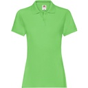 Koszulka Polo Damska Dopasowana Bawełniana Pika F520 - Lime