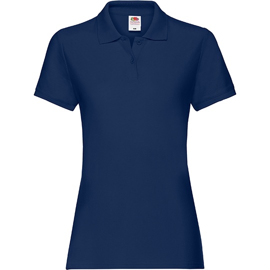 Koszulka Polo Damska Dopasowana Bawełniana Pika F520 - Navy