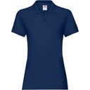 Koszulka Polo Damska Dopasowana Bawełniana Pika F520 - Navy