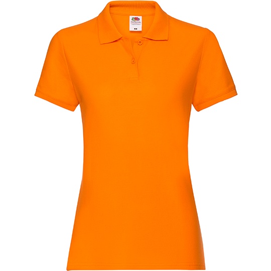 Koszulka Polo Damska Dopasowana Bawełniana Pika F520 - Orange