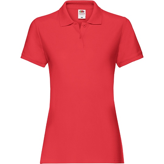 Koszulka Polo Damska Dopasowana Bawelniana Pika F520 - Red