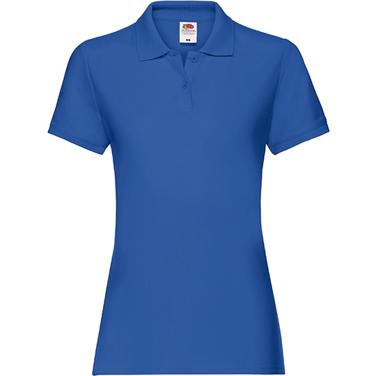 Koszulka Polo Damska Dopasowana Bawelniana Pika F520 - Royal Blue