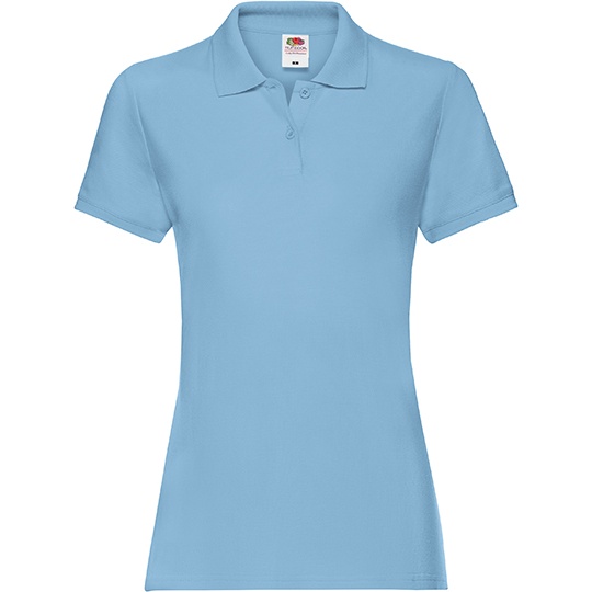 Koszulka Polo Damska Dopasowana Bawelniana Pika F520 - Sky Blue