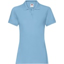 Koszulka Polo Damska Dopasowana Bawełniana Pika F520 - Sky Blue