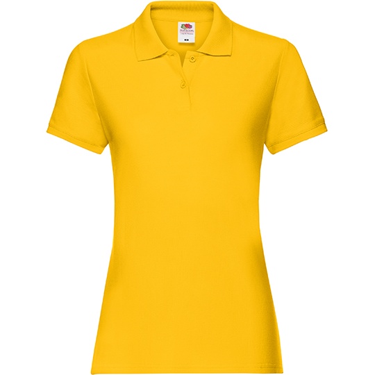 Koszulka Polo Damska Dopasowana Bawelniana Pika F520 - Sunflower
