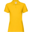 Koszulka Polo Damska Dopasowana Bawełniana Pika F520 - Sunflower