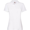 Koszulka Polo Damska Dopasowana Bawełniana Pika F520 - White