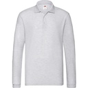 Polo Męskie Długi Rękaw Pika F541N - Athletic Heather