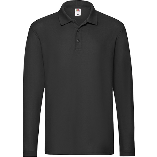 Polo Meskie Dlugi Rekaw Pika F541N - Black