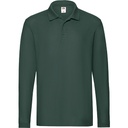 Polo Męskie Długi Rękaw Pika F541N - Forest Green