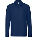 Polo Męskie Długi Rękaw Pika F541N - Navy