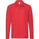 Polo Męskie Długi Rękaw Pika F541N - Red