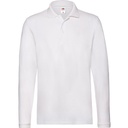 Polo Męskie Długi Rękaw Pika F541N - White